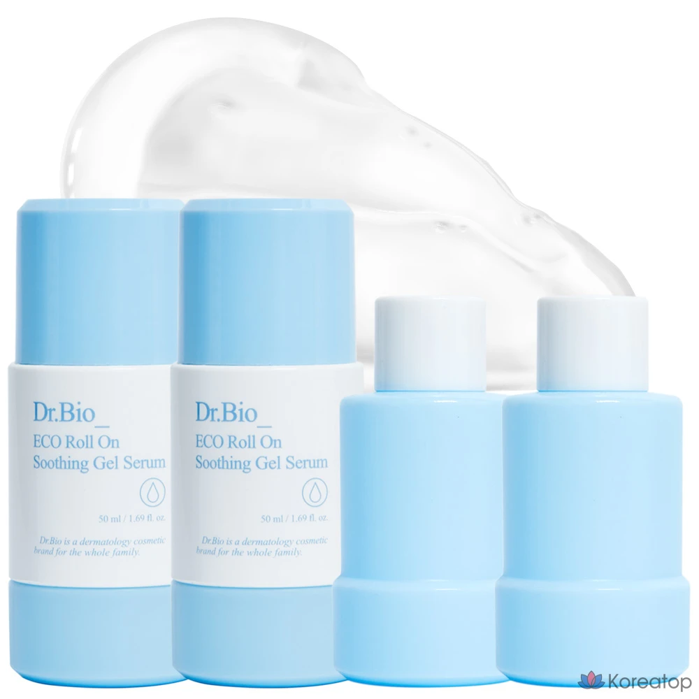 Успокаивающий гель-сыворотка Dr. Bio Eco Roll-On, 50 мл, набор из 2 флаконов (2 шт.)