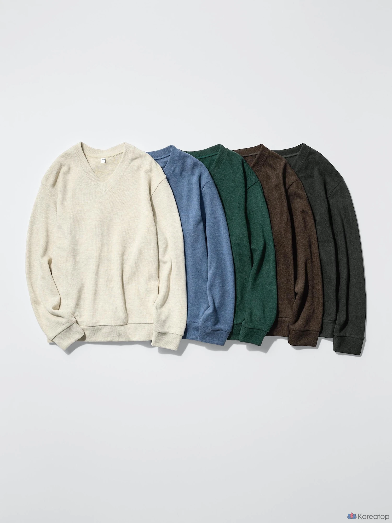 Футболка Uniqlo Rib Knit Fleece V-Neck T