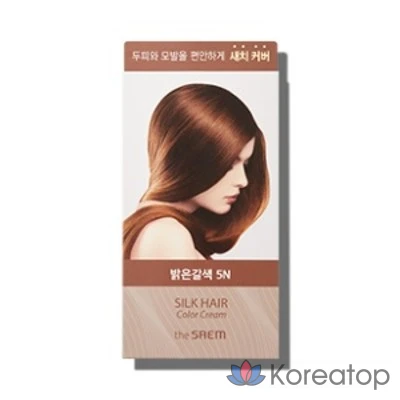 Крем-краска для волос The Saem Silk Hair Color Cream Gray Cover, светло-коричневый, 1 шт.