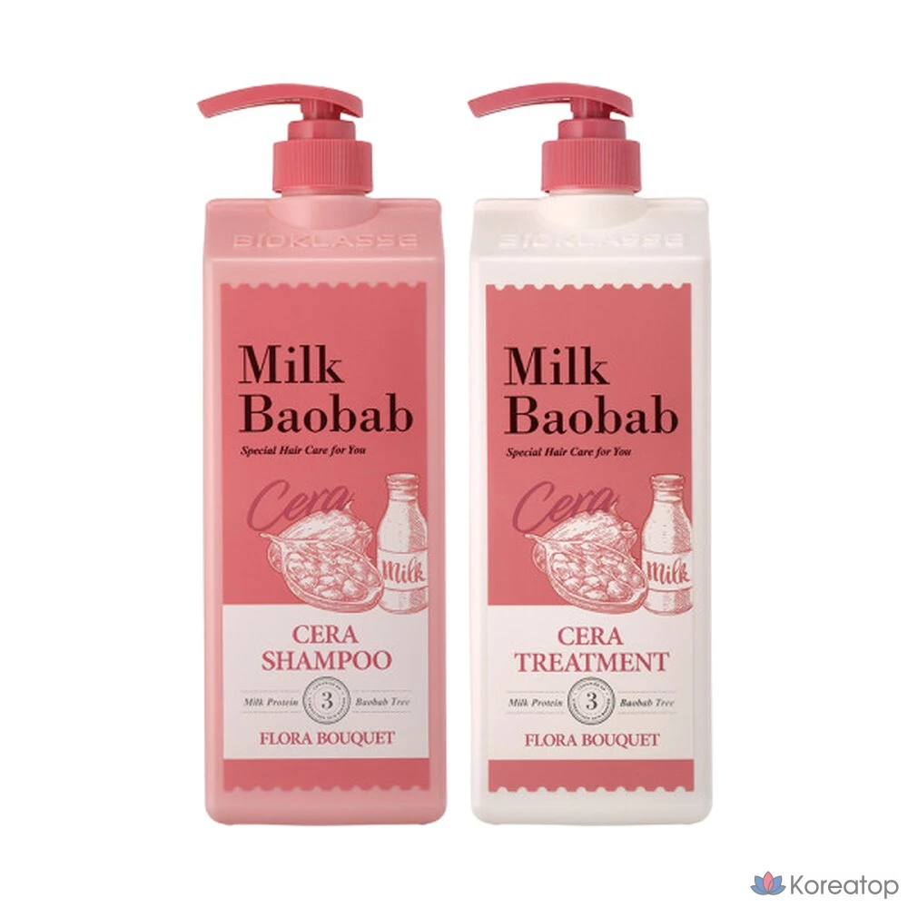 Шампунь Sera 1,2 л + средство для ухода 1,2 л. Аромат Flora Bouquet, размягчающий кожу, 1 комплект.