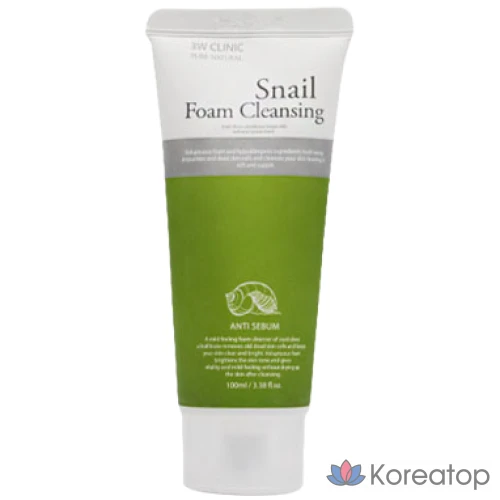 Пенка для умывания 3W Clinic Snail Foam Cleansing, 100 мл, 1 шт.