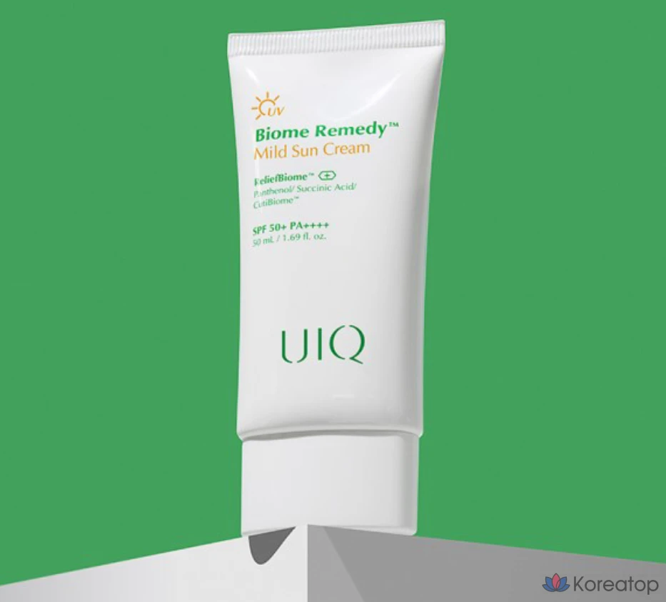 Солнцезащитный крем UIQ Biome Remedy Mild Sunscreen SPF50+ PA++++, 50 мл, 1 шт.