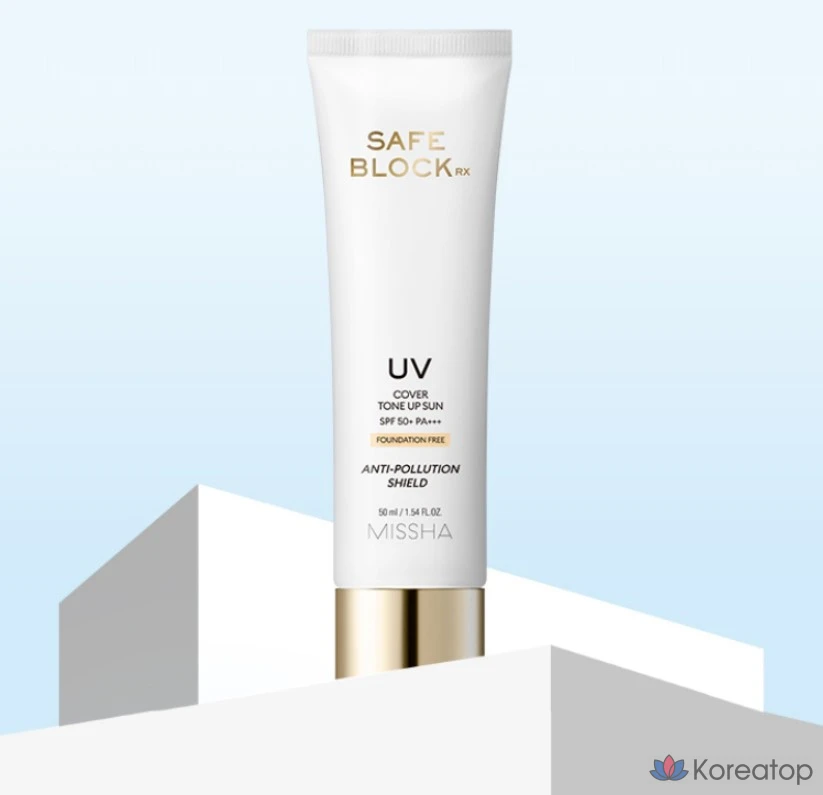 Солнцезащитный крем Missha Safe Block RX Cover Tone-Up SPF50+ PA++++, 50 мл, 1 шт.