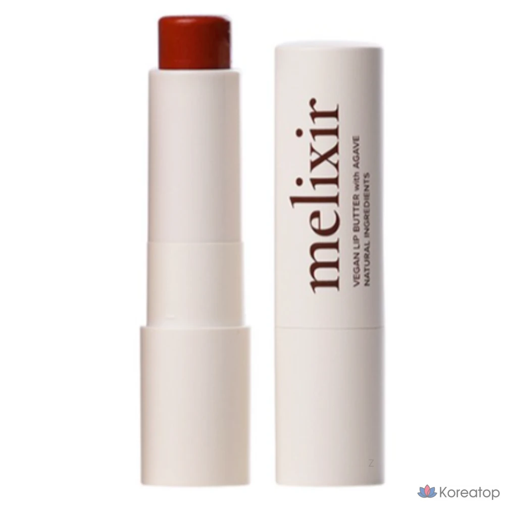 Бальзам для губ Melixir Vegan Lip Butter, оттенок 06 RED (Rust Red), 3.9 г, 1 шт.