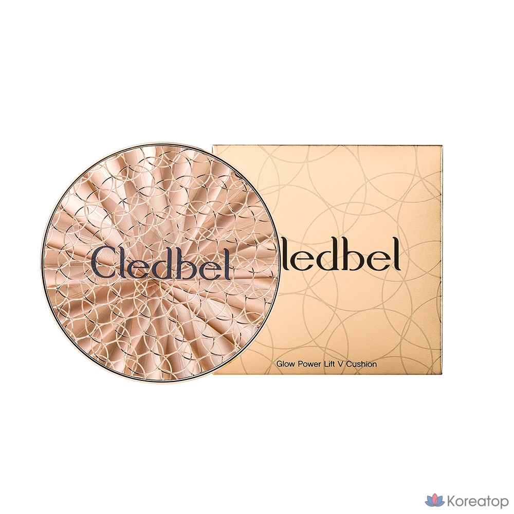 Clédbel Glow Power Lift V Cushion, 13 г, набор сменных блоков, № 21, розовое золото, бежевый, розовое золото, 1 шт., фото 2