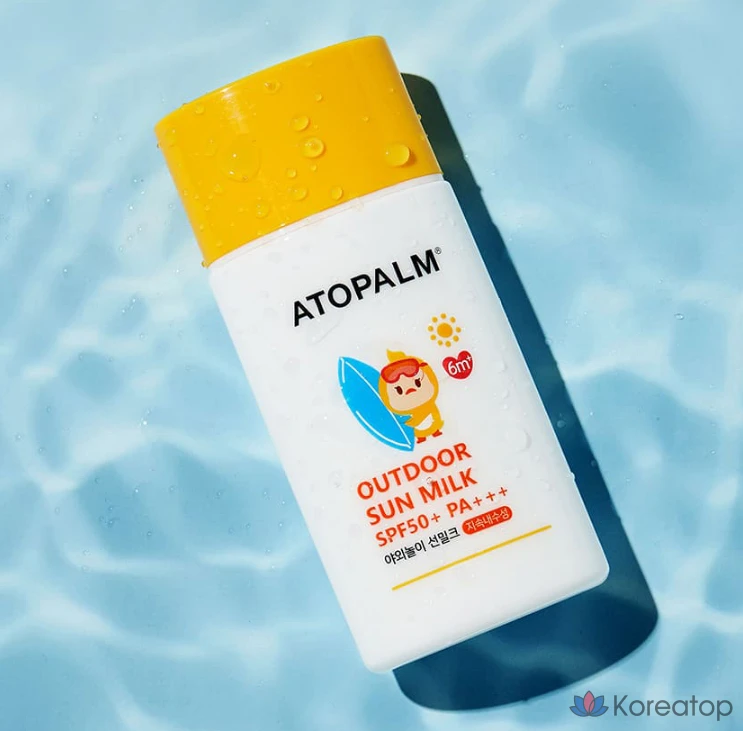 Солнцезащитный крем Atopalm Outdoor Play Waterproof Sun Milk SPF50+ PA+++, 55 г, 6 шт., фото 4