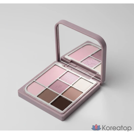 Палетка теней для век Heart Percent Dot On Mood Eye Palette Heart Percent Multi-Use Color Cool Layering Color Balance, #04 Another Nude Facet, 1 шт.