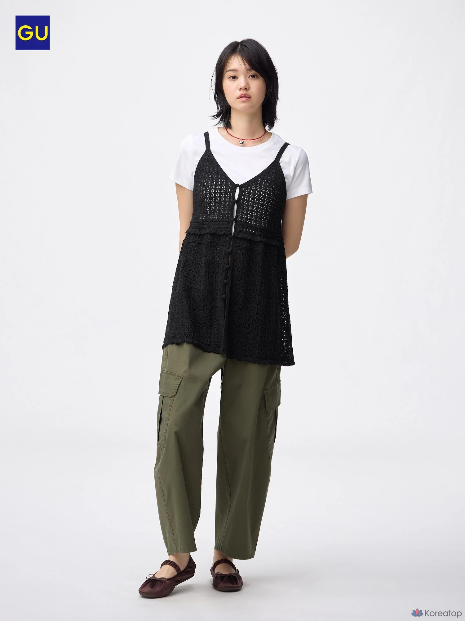 Туника-камисоль Uniqlo Lace Stitch Knit Camisole Tunic