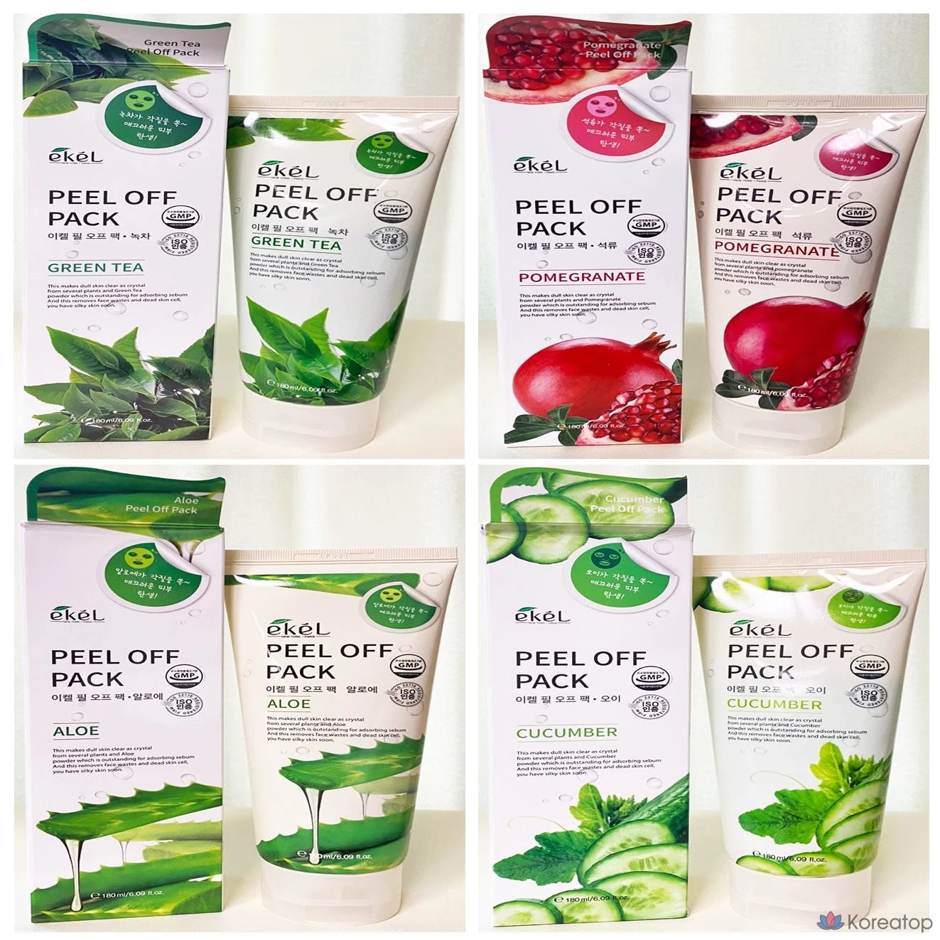 Ekel Ekel Peel Off Pack 180 мл (4 вида: зеленый чай, гранат, алоэ, огурец, 1 упаковка, 1 шт.)