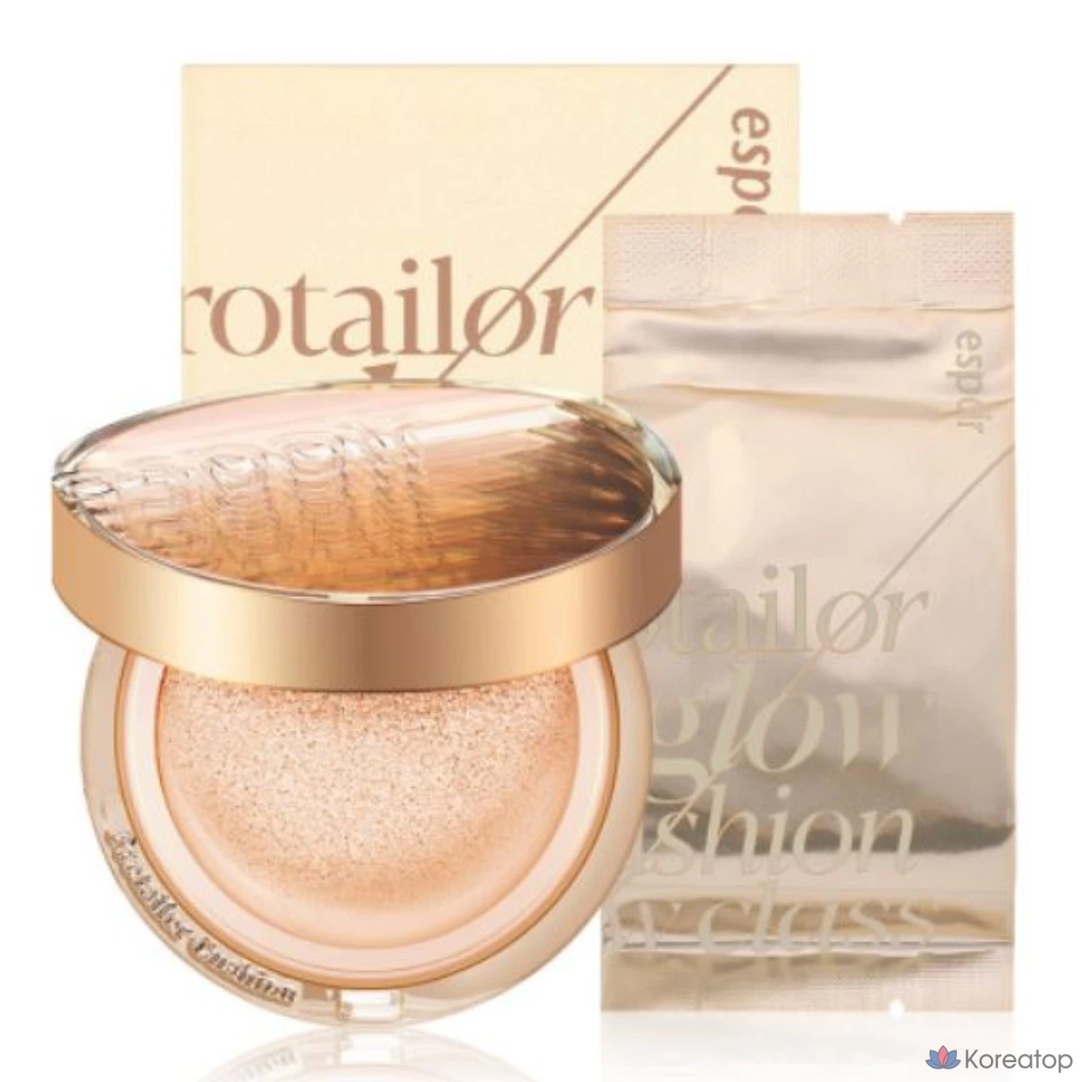 Тональный крем Espoir Pro Tailor Biglow Cushion New Class SPF42 PA++ (основной блок + сменный блок), № 1 Ваниль, 1 шт.