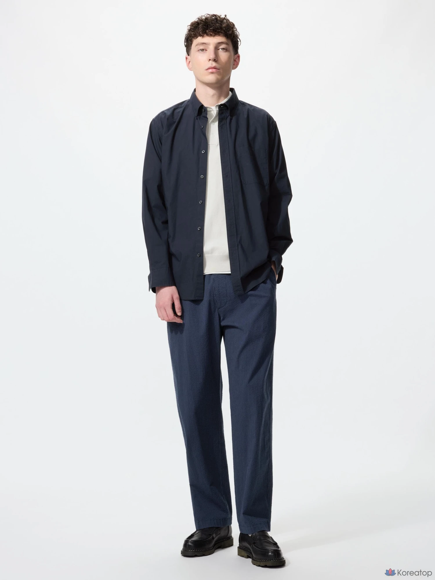 Брюки Uniqlo Stretch Easy Ankle Pants Seersucker