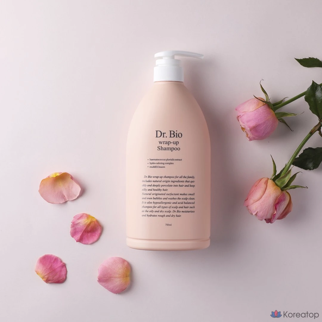 Шампунь Dr. Bio Wrap-Up 750 мл + средство для ухода 750 мл, без силикона, с ароматом детской ванили, 1 комплект.