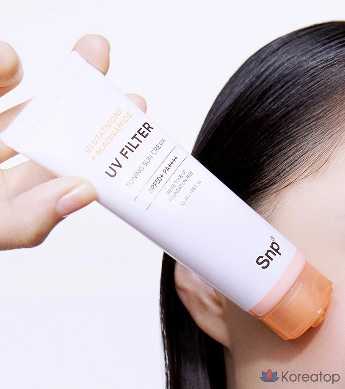 Солнцезащитный тонирующий крем SNP с глутатионом и ниацинамидом, УФ-фильтром, SPF50+ PA++++, 1 шт., 50 мл