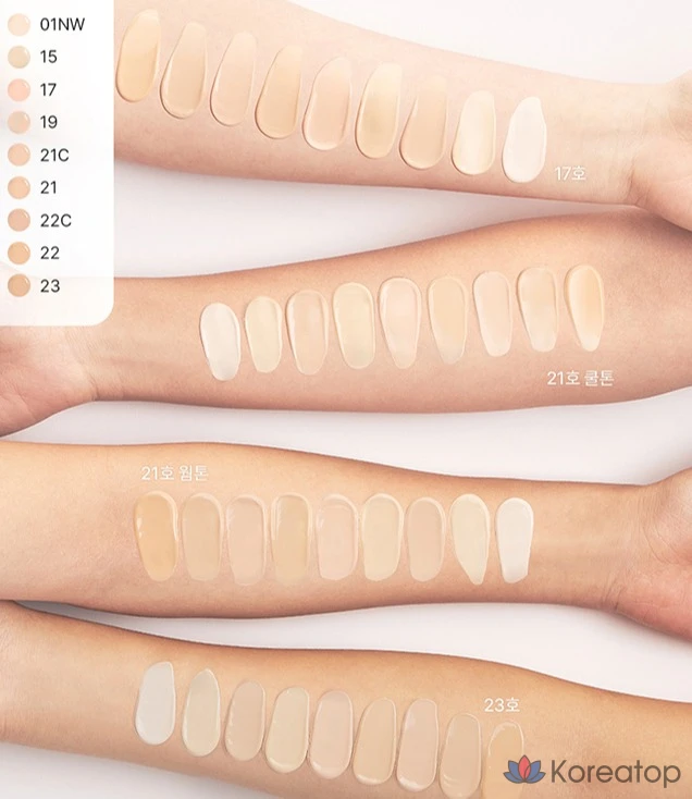 Тональный крем Giverny 밀착 커버 파운데이션, оттенок 19 Ivory, 30 мл, 1 шт., фото 6