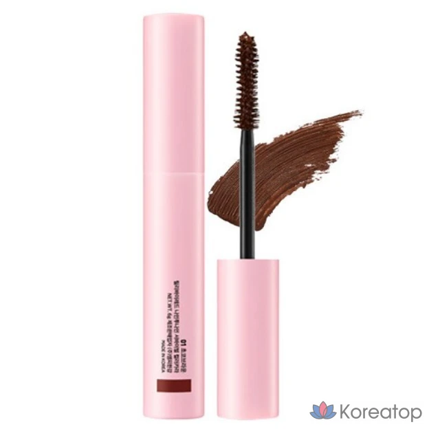 Тушь для ресниц Lilybyred Nine to Nine Survival Color Mascara 6 г, оттенок 01 «Шоколадно-коричневый», 1 шт.