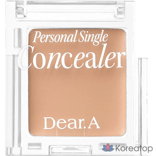Dear.A Personal Single Concealer (Duo Set) Dear.A Concealer Concealer Palette Skin Tone Coverage Adhesion, 1 ea, 02 Beige