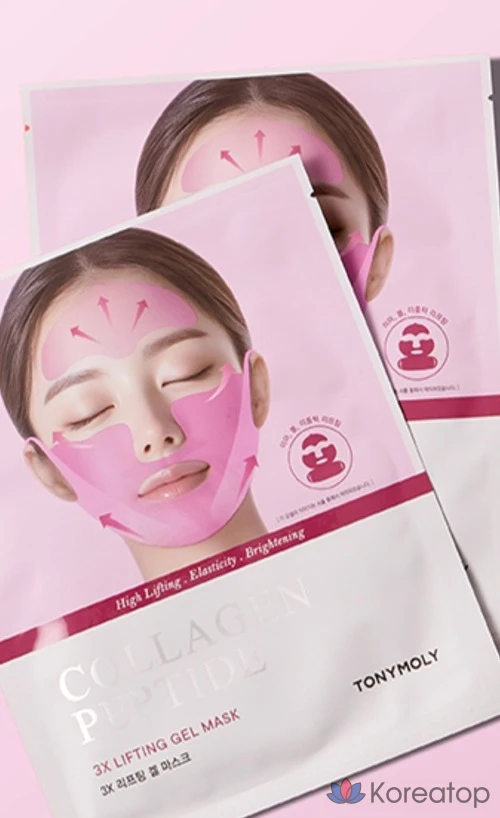 Гелевая маска Tony Moly Collagen Peptide 3X Lifting Gel Mask, 1 упаковка, 5 упаковок