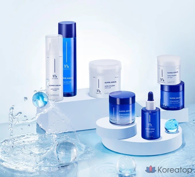 Тонизирующие подушечки Missha Super Aqua Ultra Hyalron, 180 г, 90 листов, 1 упаковка.