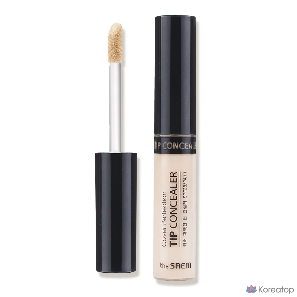 Консилер The Saem Cover Perfection Tip, 1 шт., № 1.25, светло-бежевый.