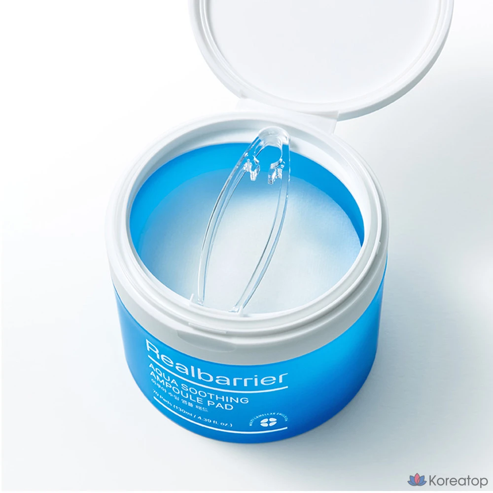 Ампульные успокаивающие подушечки Real Barrier Aqua, 130 мл, 70 листов, 1 шт.