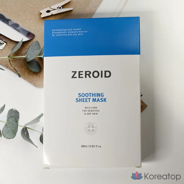 Успокаивающая маска ZEROID, 1 лист, 1 штука, 1 упаковка.