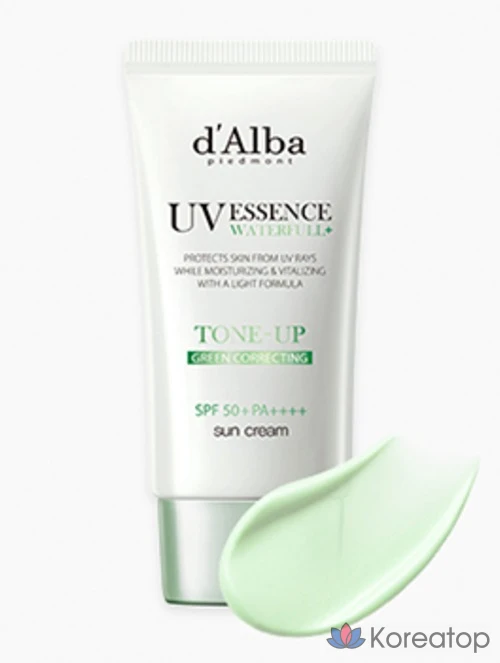 Солнцезащитный крем D'alba Clean Tea Tree Liposome Tone-Up Sunscreen Green SPF50+ PA++++, 2 шт., Очищающая сыворотка, 3 шт., 1 шт.