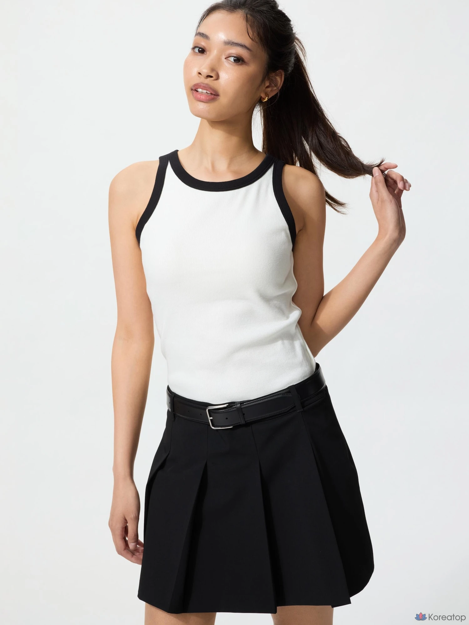 Бра-топ Uniqlo Rib Bra Top (Colorblock)