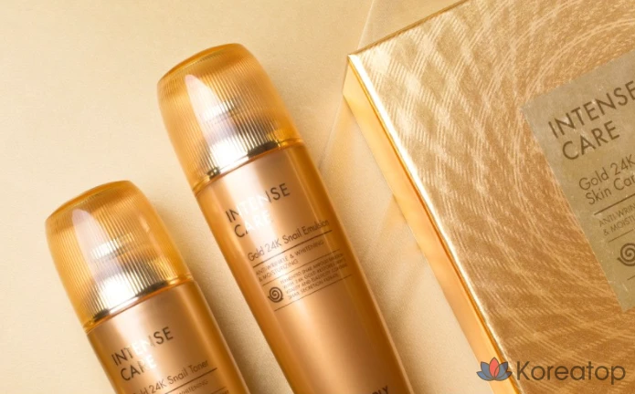 Набор для ухода Tony Moly Intense Care Gold 24K Snail 2-piece Set, 3 шт., фото 3
