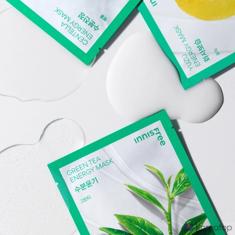 Маска для лица Innisfree New Yuja Energy Mask, 22 мл, 1 упаковка, 6 штук, фото 6