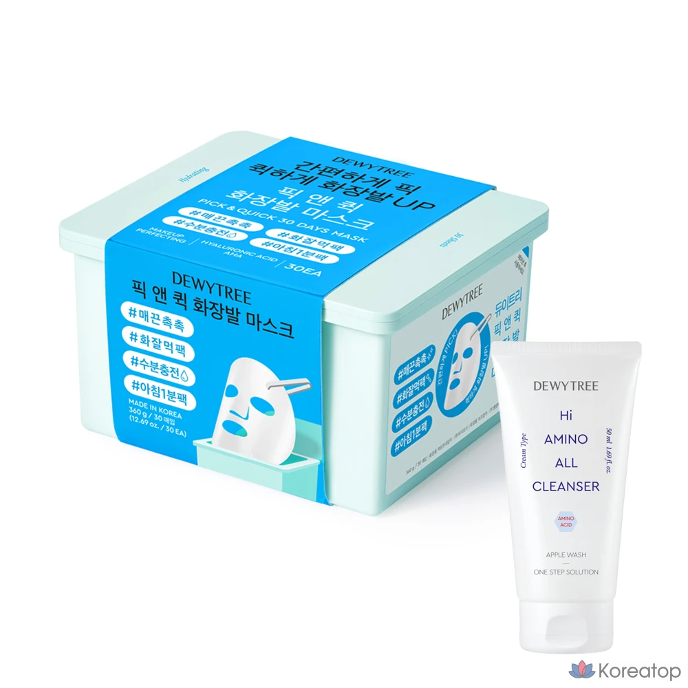 Маска для макияжа Dewtree Special Pick & Quick Makeup Mask + пенка с высоким содержанием аминокислот, 50 мл, 1 шт.