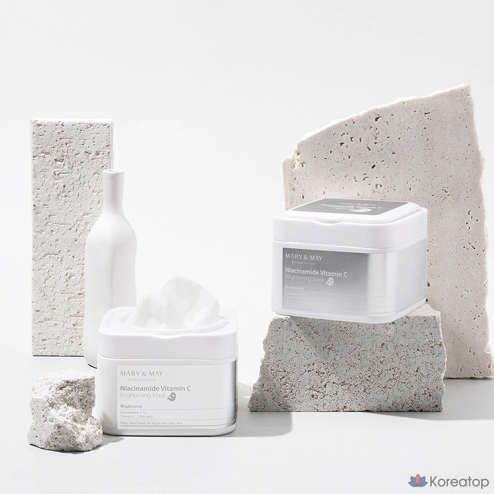 Осветляющая маска Marienmay с ниацинамидом и витамином С, 400 г, 2 упаковки, 1 упаковка, фото 5
