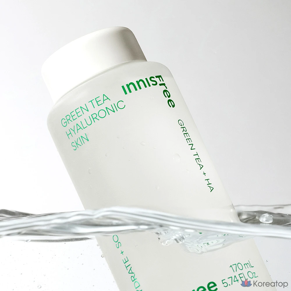 Набор из 3 средств по уходу за кожей Innisfree с зеленым чаем и гиалуроновой кислотой, 1 комплект.