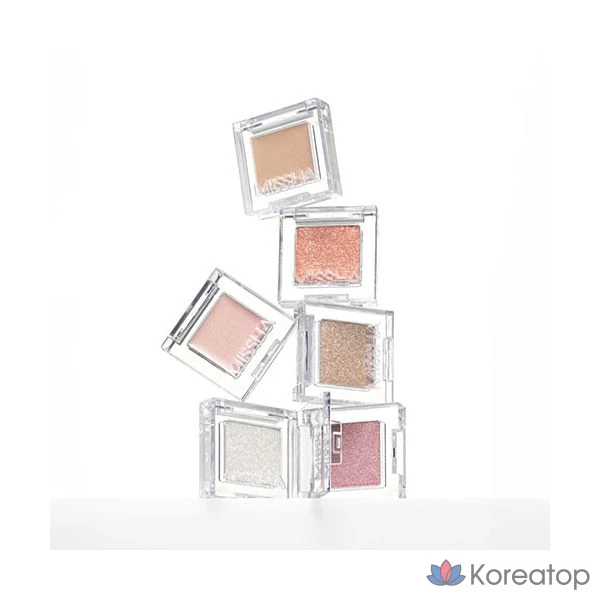 Тени с блестками Missha, 1,7 г, персиковый свадебный M6116, 1 шт.