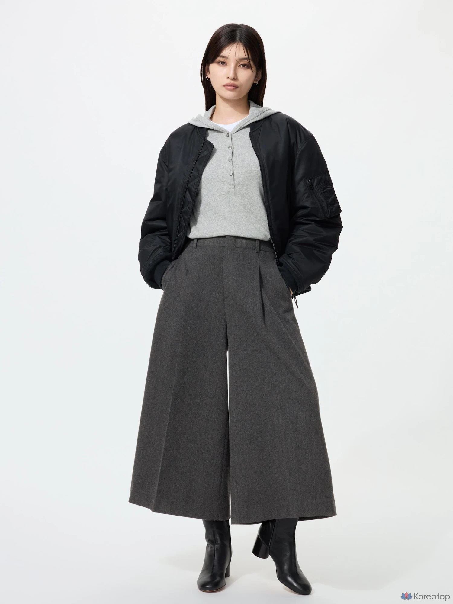 Брюки-кюлоты Uniqlo Tuck Culottes