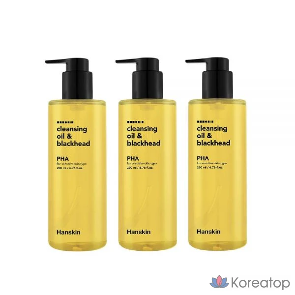 Очищающее масло Hanskin для глубокого очищения, удаление черных точек, PHA, 200 мл