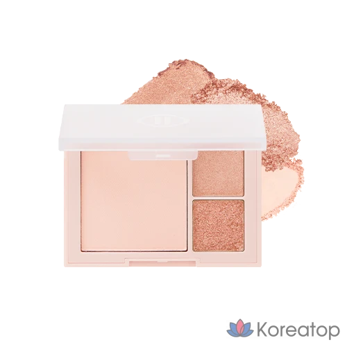 Многофункциональная палетка для румян и глаз Dinto, 3 цвета, 764 персиковых оттенка, 1 шт.