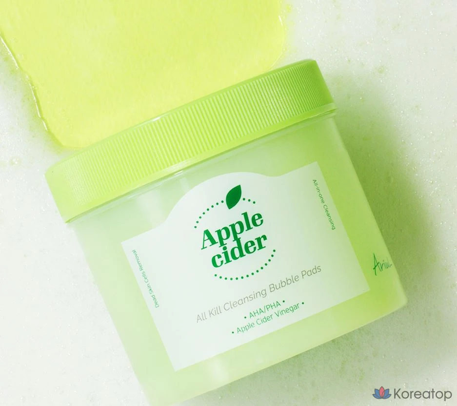 Очищающие пенные подушечки для лица Ariel с яблочным уксусом, 60 листов, 1 упаковка