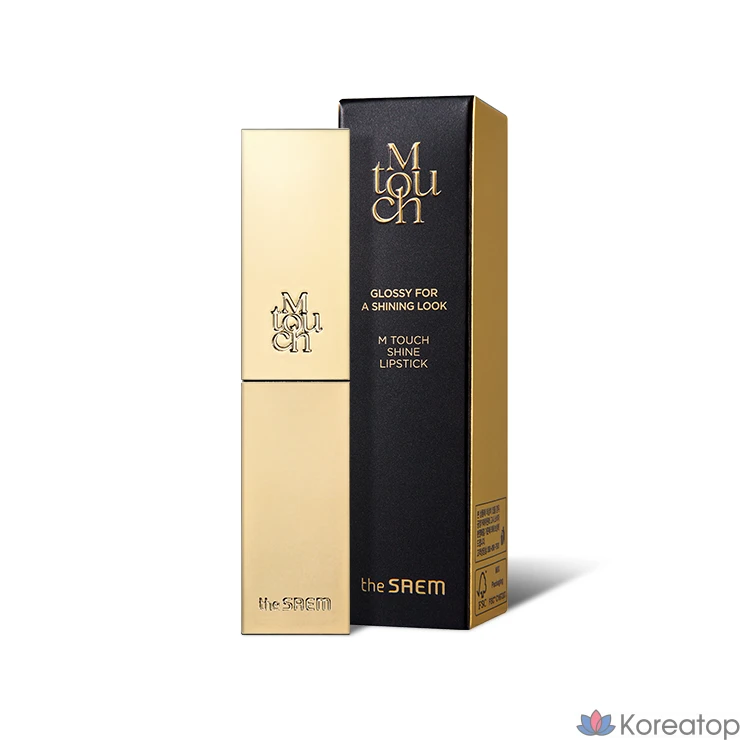 [The Saem] Shining M Touch Shine Lipstick, 1 шт., 1.CR01-Peach Glacé, фото 2