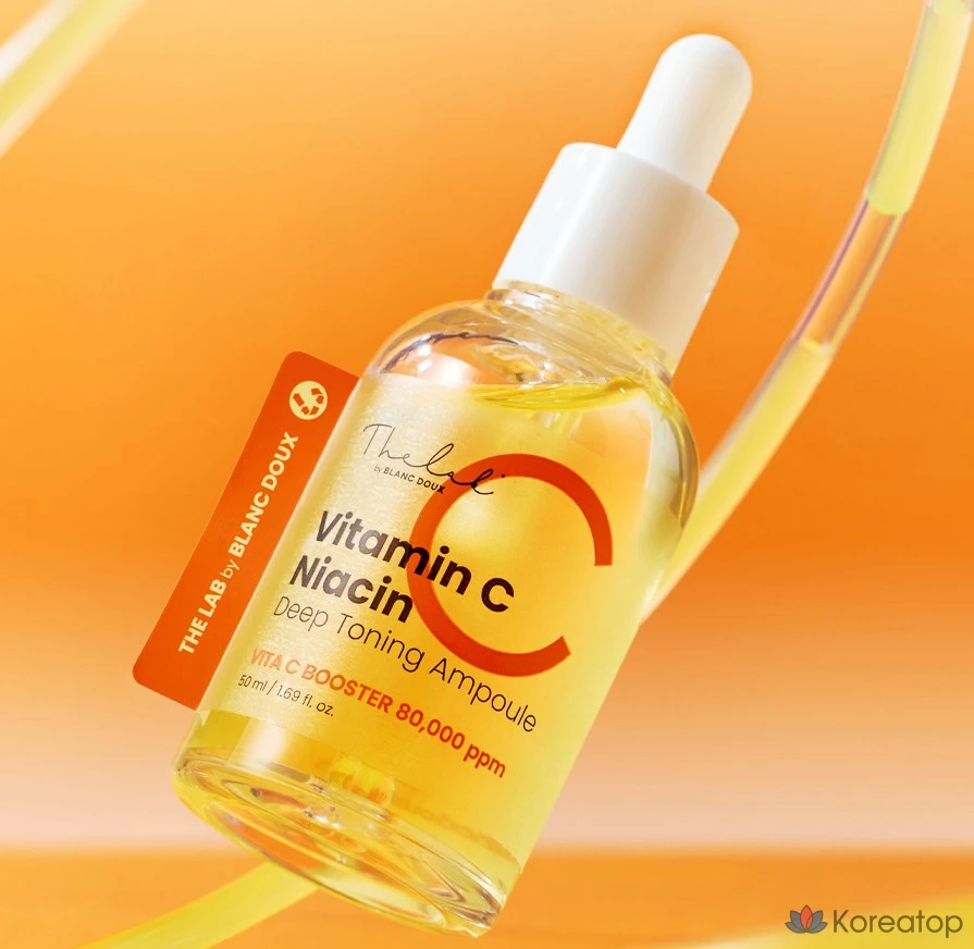 Отбеливающая ампула THE LAB by blanc doux с витамином С и ниацином для глубокого тонизирования кожи, 50 мл, 1 шт.