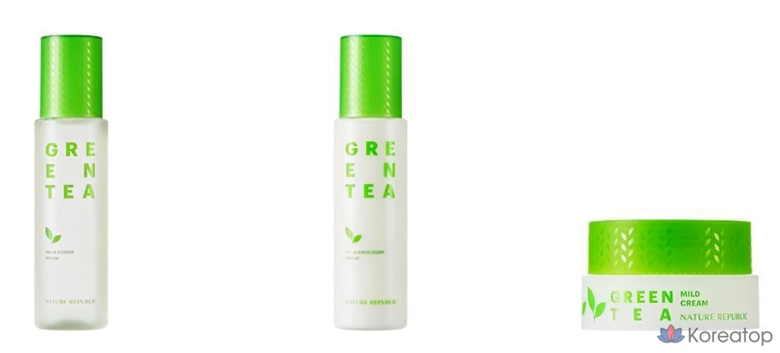 Набор для ухода за кожей Nature Republic Clear Green Tea Water, 3 предмета, фото 2