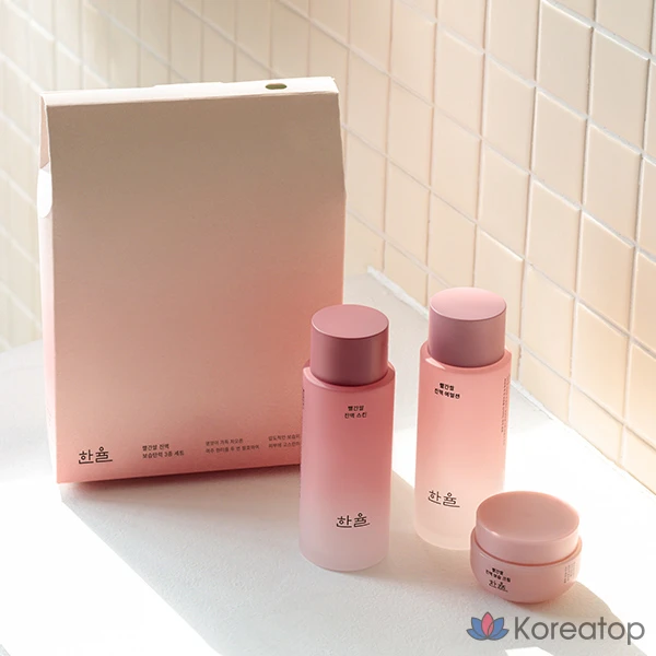 Увлажняющая эссенция из красного риса HANYUL, базовый косметический набор из 3 предметов, 1 комплект