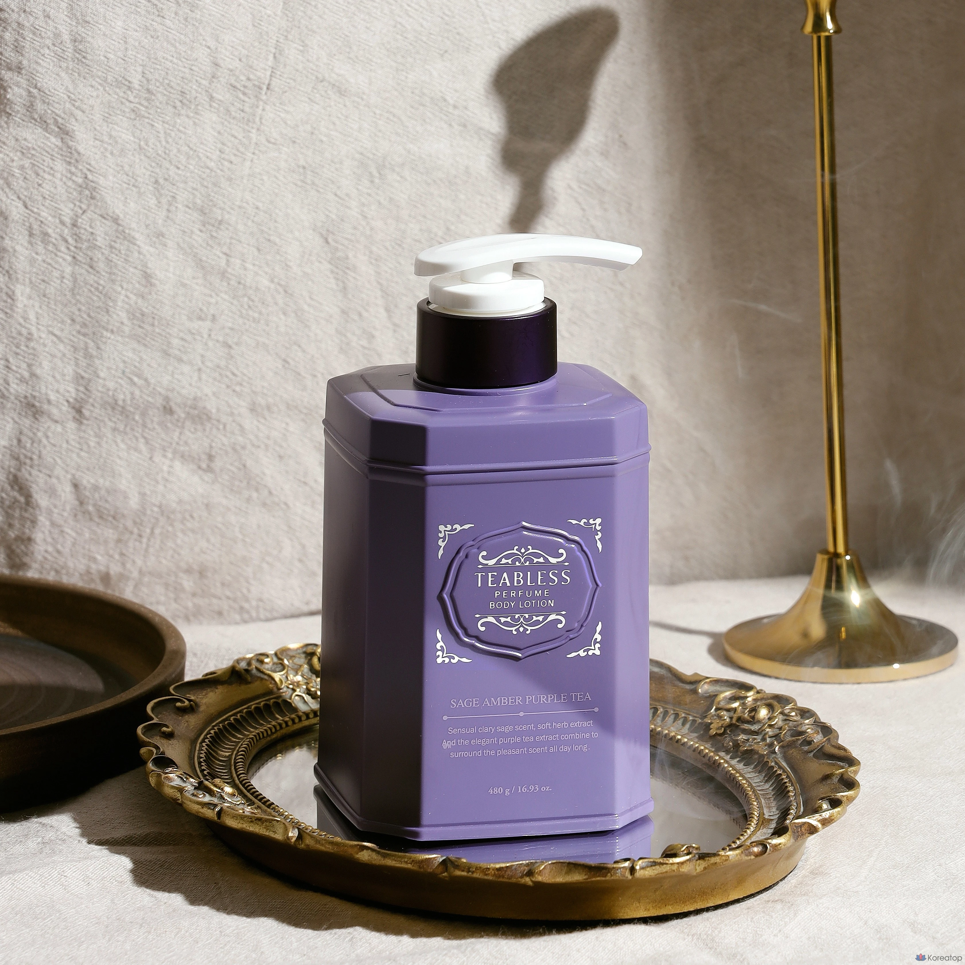 Лосьон для тела TEABLESS с ароматом фиолетового чая, цветочно-древесный, 480 г, 1 шт.