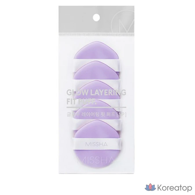 Набор многослойных блузок Missha Glow Layering Fit Puff, 5 шт., 4 комплекта, фиолетовый.