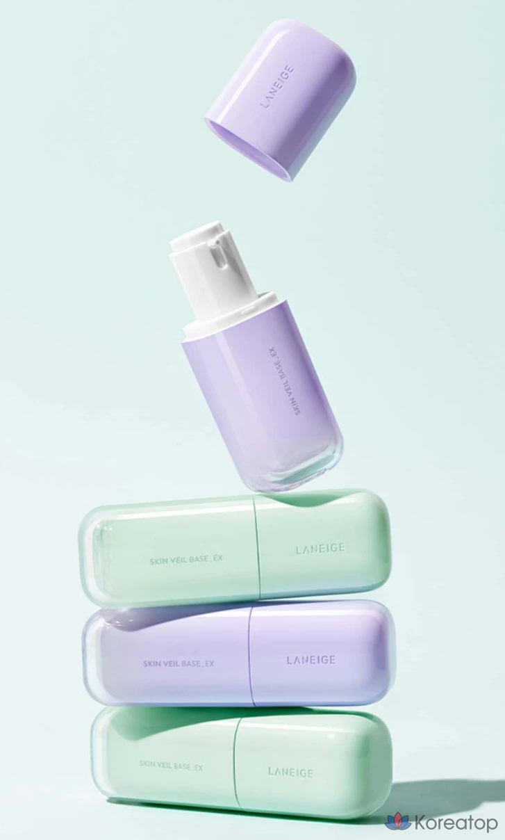 Тонирующая база под макияж Laneige Skin Veil Base EX SPF28 PA++ 30 мл, № 60, мятно-зеленый, 1 шт., фото 2