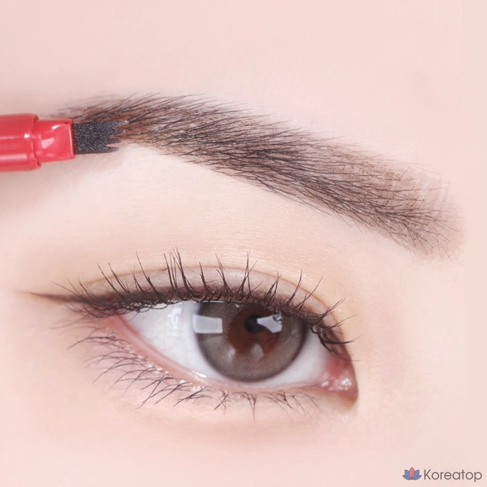 Карандаш для татуажа бровей, несмываемый, темно-коричневый, 1 шт., фото 2