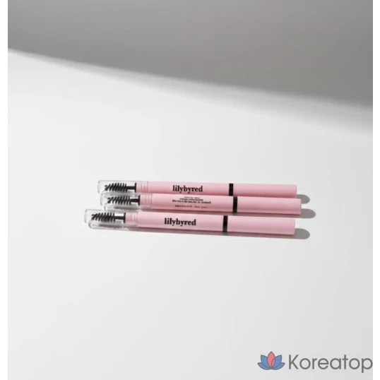 Карандаш для бровей Lilybyred Hard Flat Brow Pencil, оттенок 02 Medium Brown (L129A), 1 шт.