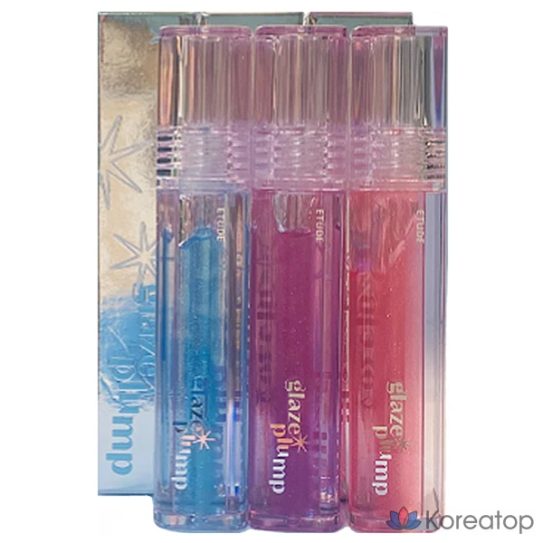 Блеск для губ Etude House Glaze Plump Gloss 4 г (№ 01-03), № 01 Sparkling Blue, 1 шт.
