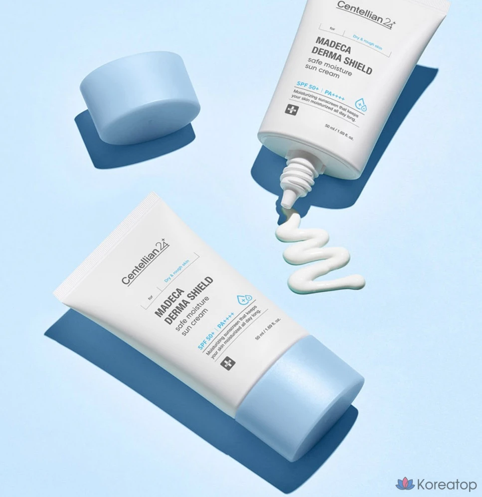 Солнцезащитный крем Centellian24 Madeca Derma Shield Safe Moisture Sunscreen SPF50+ PA++++, 50 мл, 1 флакон.
