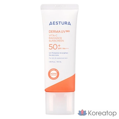 Солнцезащитный крем Estura Derma UV365 Vita C Radiant Moisture Sunscreen SPF50+ PA++++, 40 мл, 1 шт.