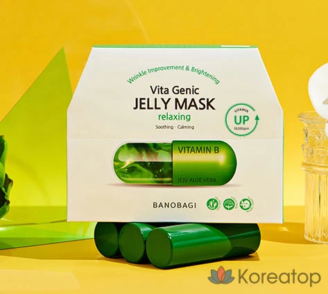 Тканевая маска для лица Banobagi Vita Genic Jelly Mask Relaxing, 40 шт., фото 4